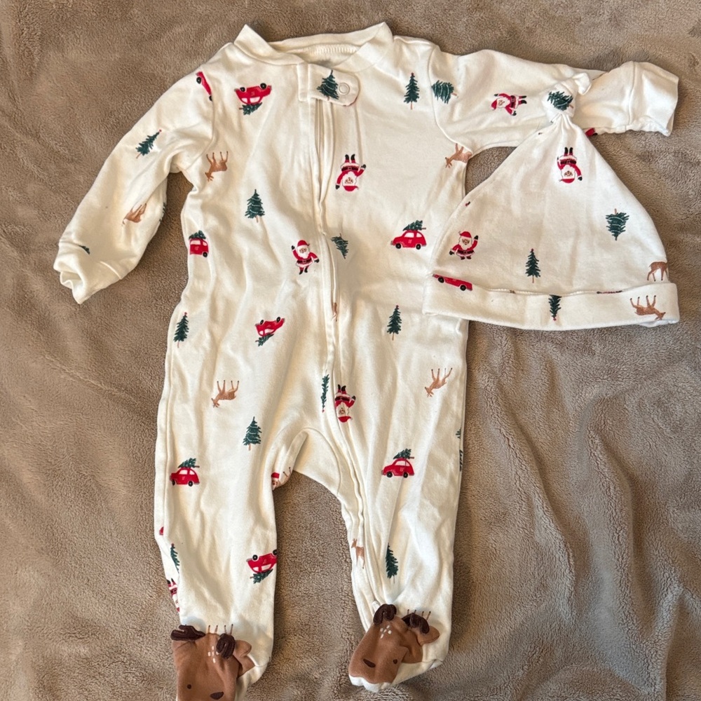 Carter’s Christmas Reindeer Sleeper with Beanie